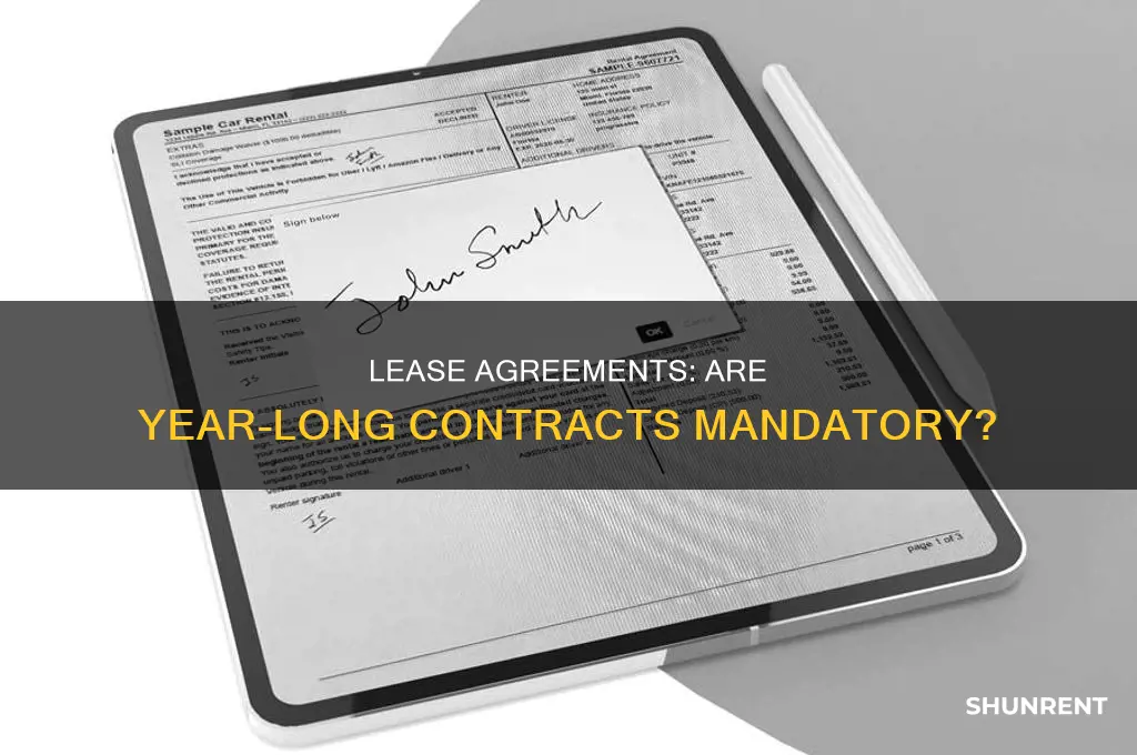do you have to sign a year lease for rents