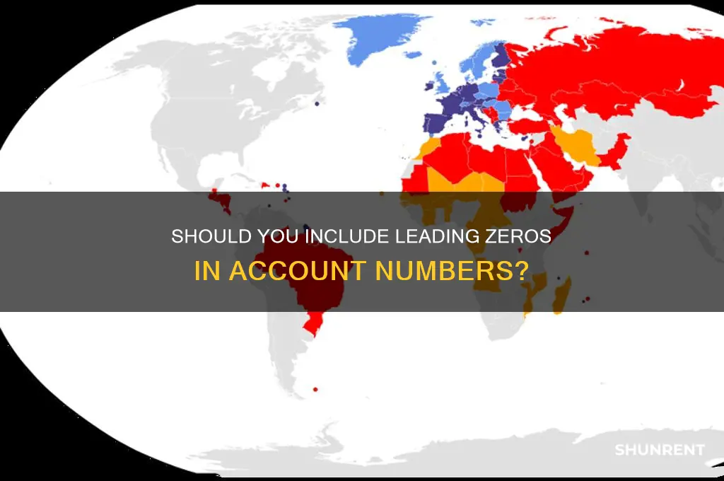 do you include the zeros in account number for rent