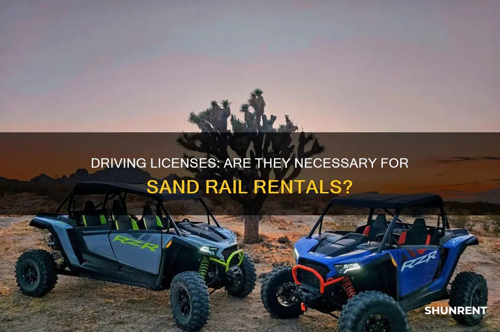 do you need a drivers license to rent a sand