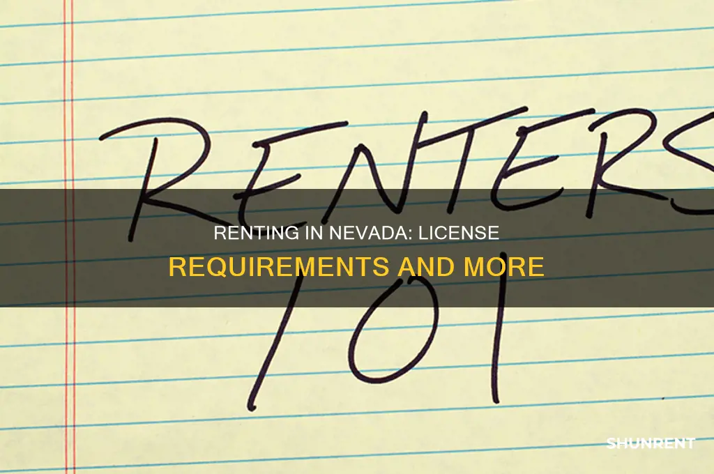 do you need a license to rent in nevada