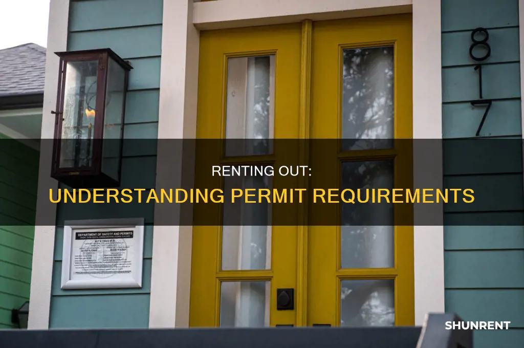 do you need a permit to rent things out
