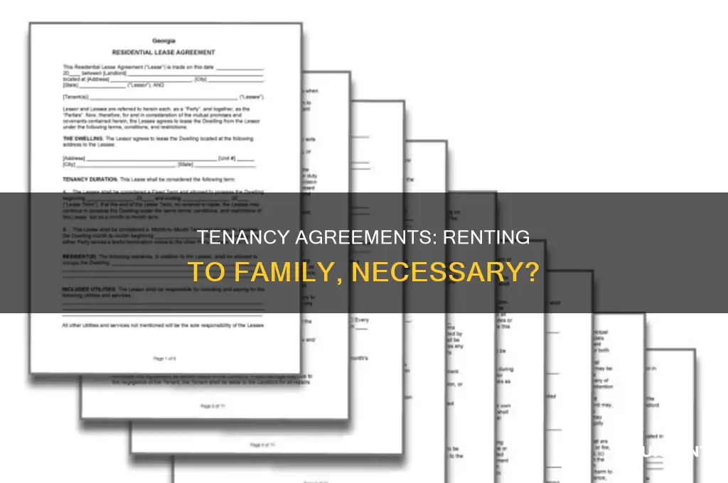 do you need a tenancy agreement to rent to family
