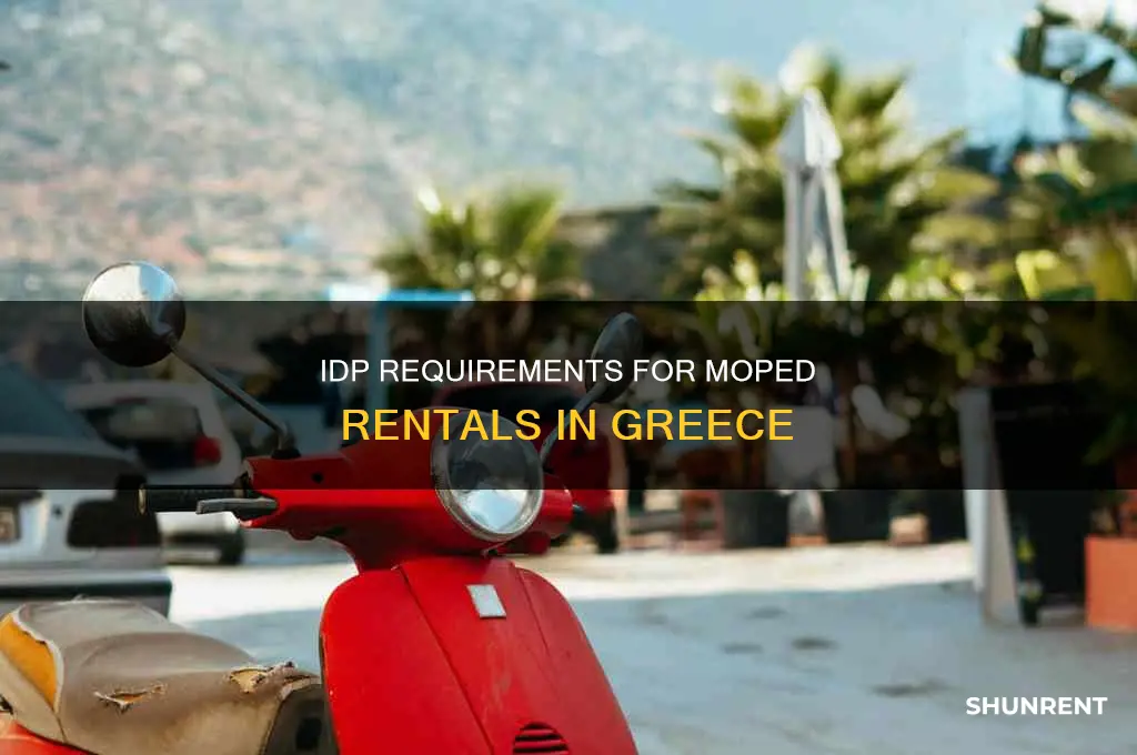 do you need an idp to rent mopeds greece
