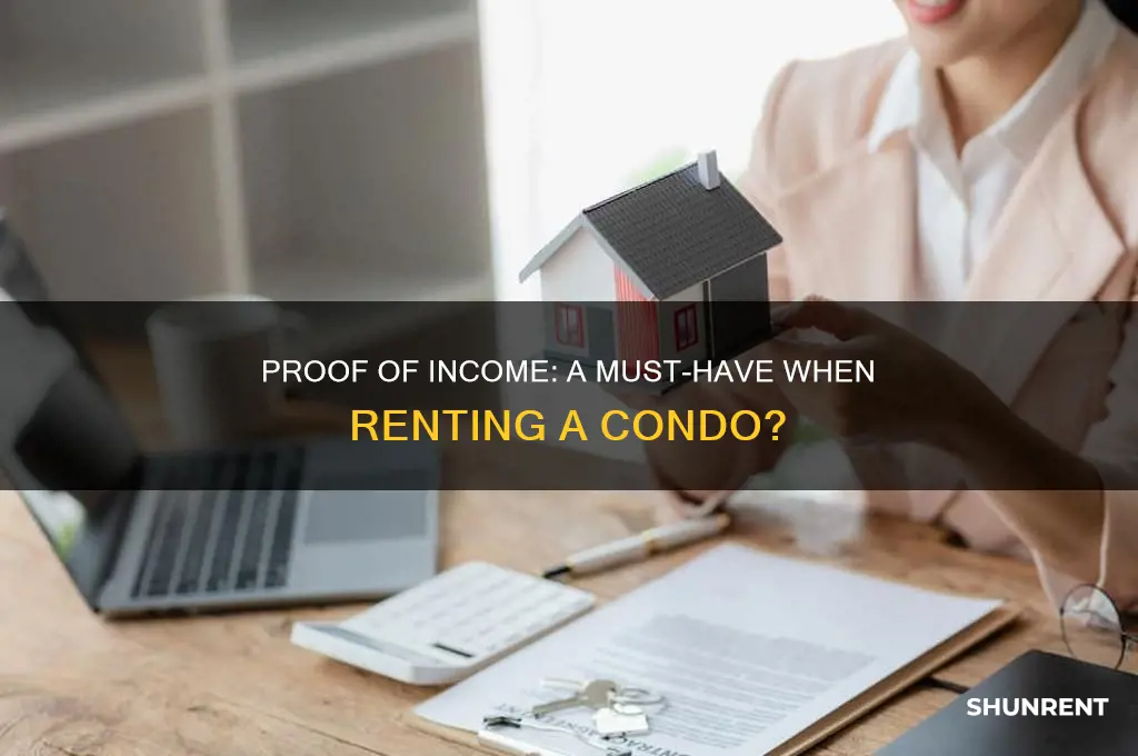 do you need proof of income to rent a condo