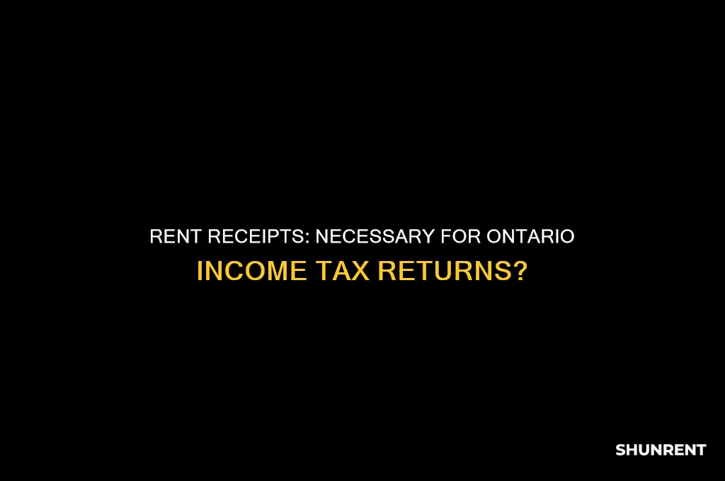do you need rent receipts for income tax ontario