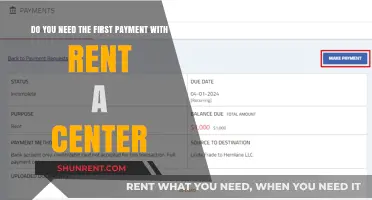 Rent-A-Center: What's the First Payment For?