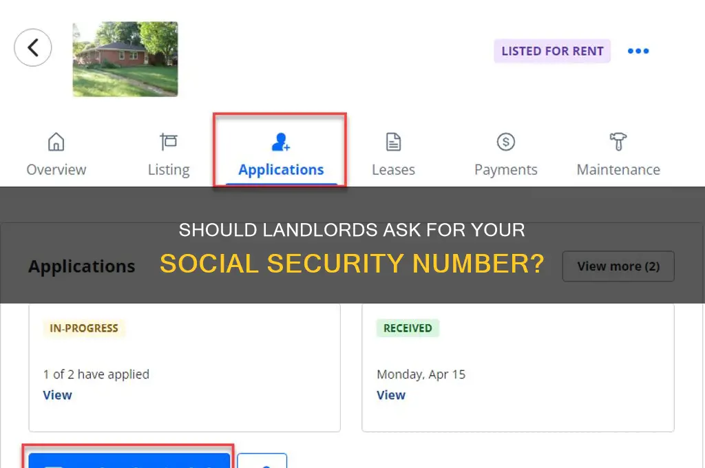 do you need to give ssn to renter
