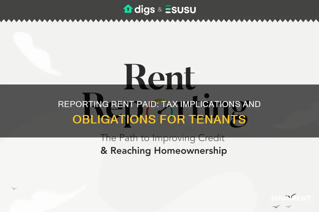 do you need to report rent paid