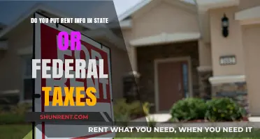 Rent Info: State or Federal Taxes?