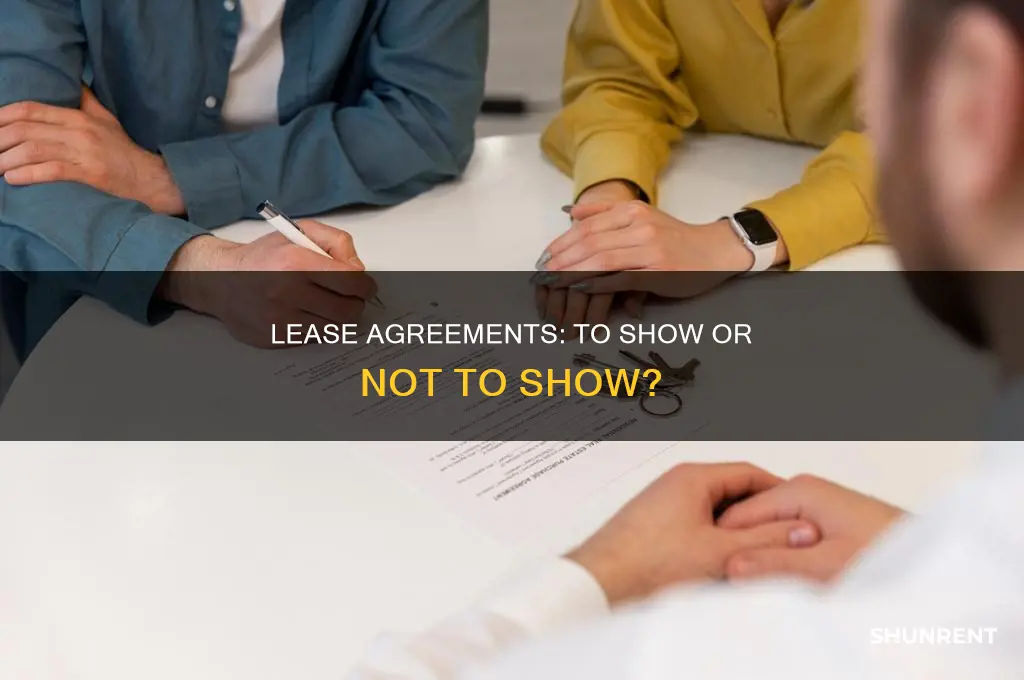 do you show the renter the lease agreement
