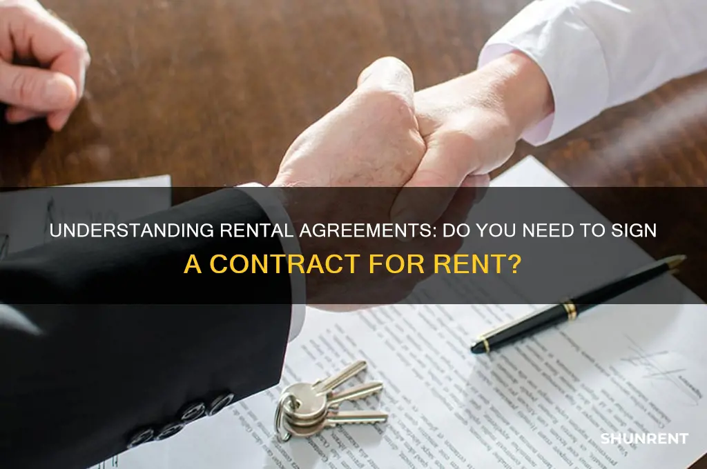 do you sign a contract for rent