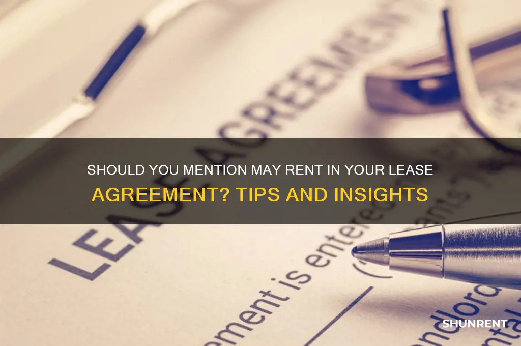 do you want to mention may rent