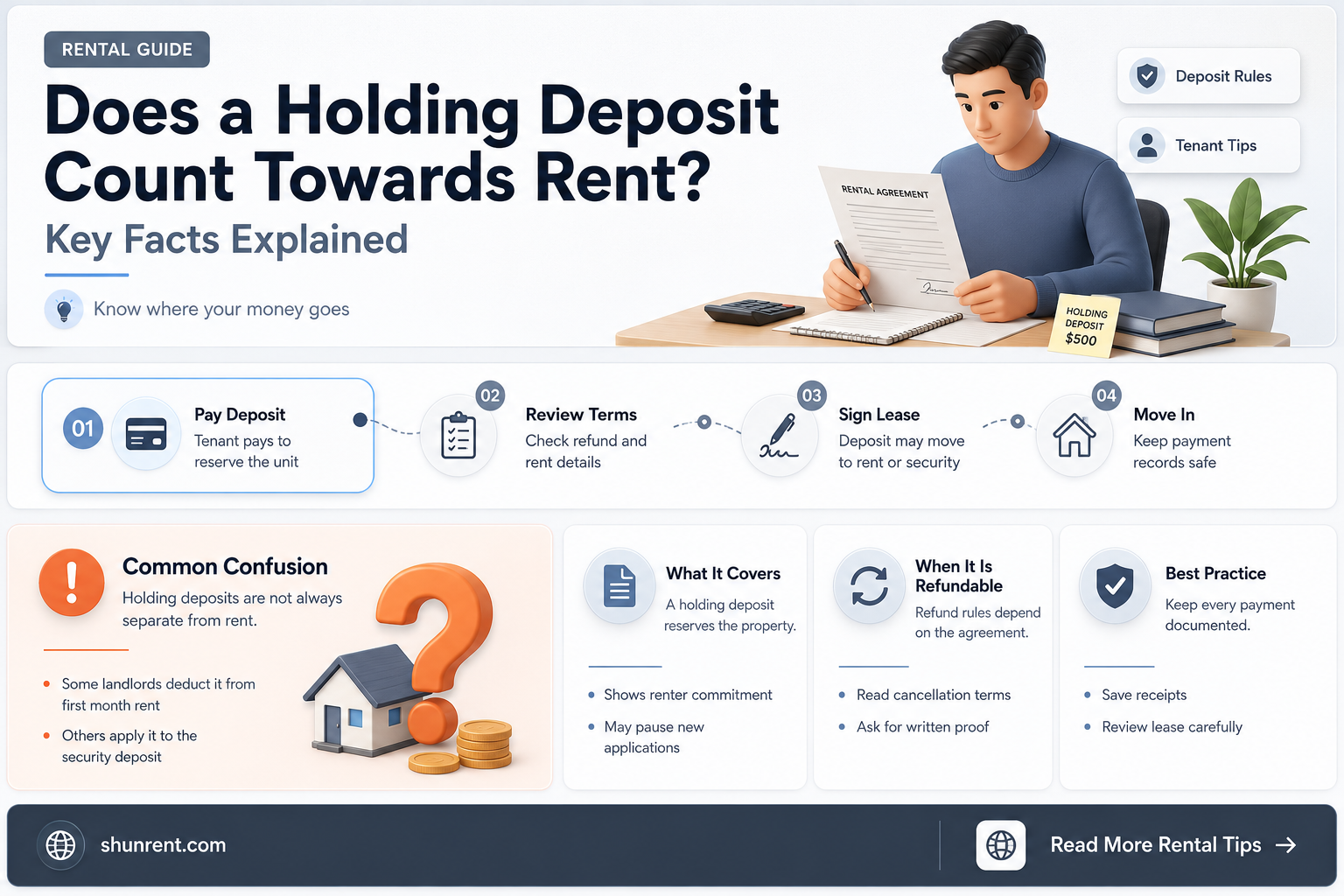 does a holding deposit go towards rent