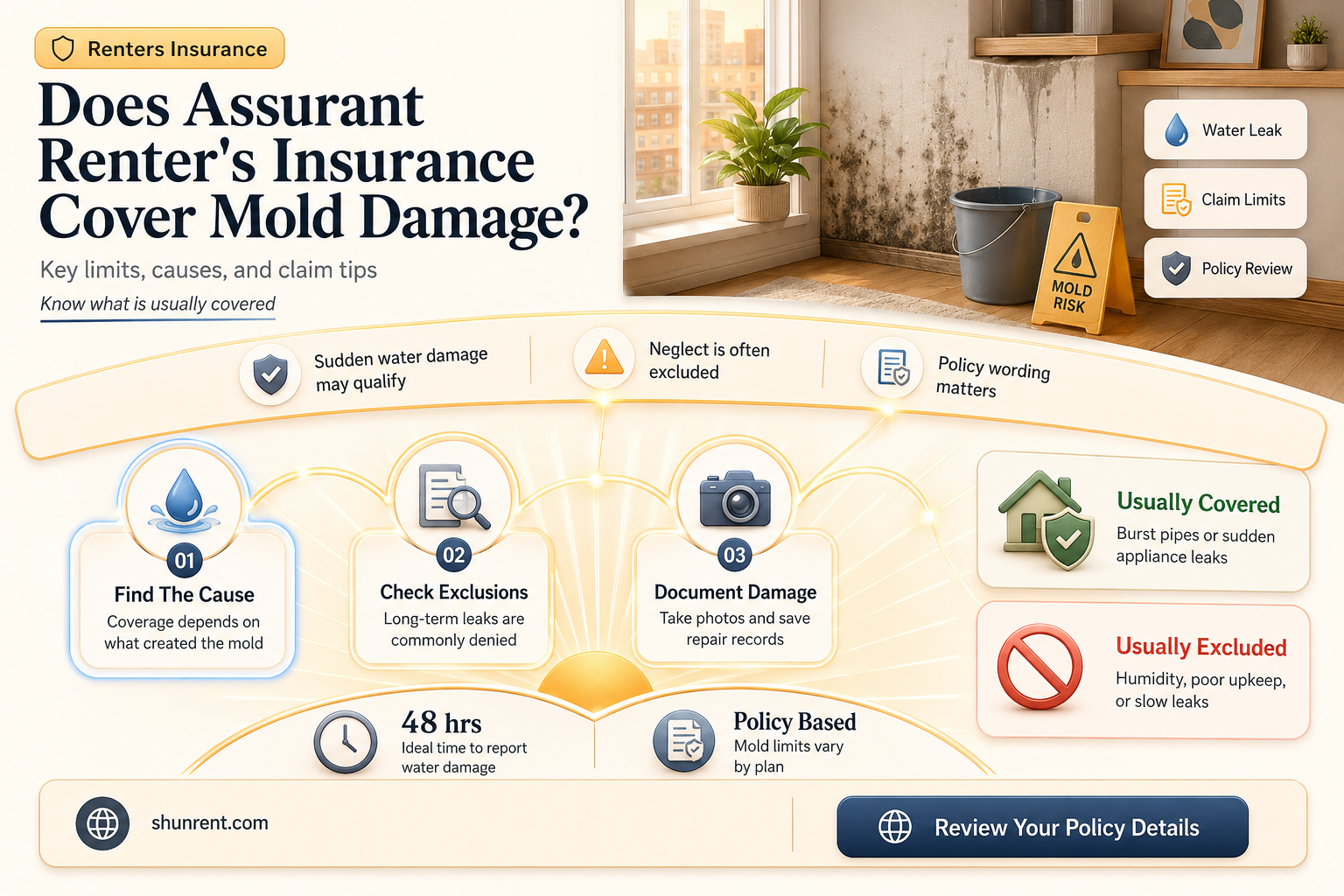 does assurant renter insurance cover mold damage