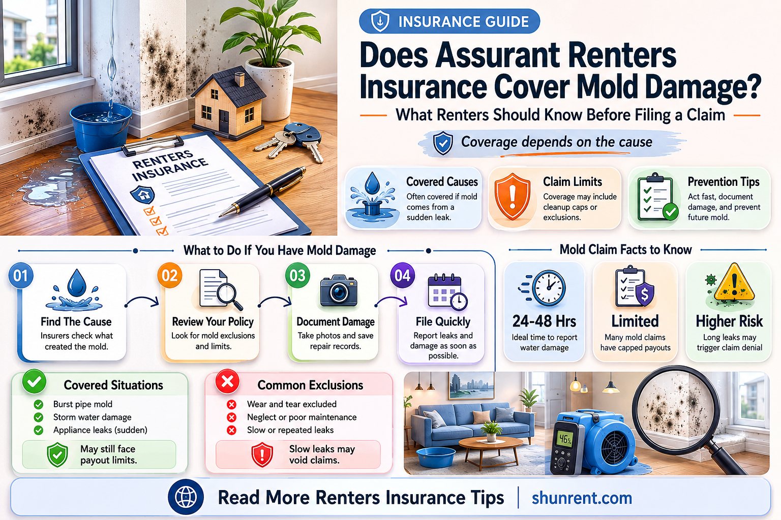 does asurant rent insurance cover mold damage
