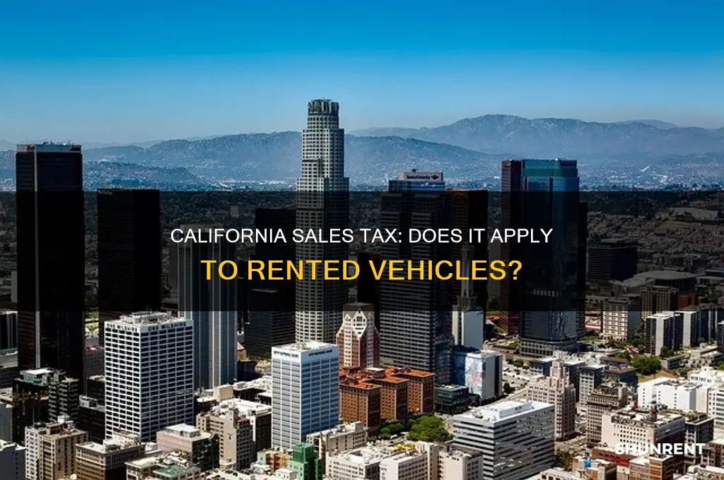 does california require sales tax on rented vehicles