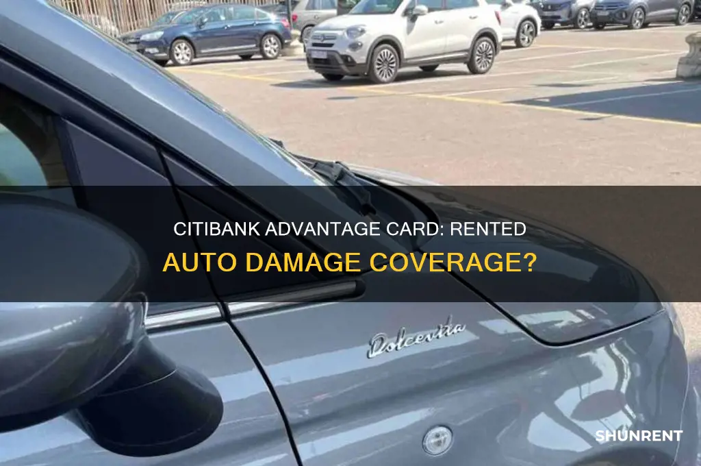 does citibank advantage card cover rented auto damages