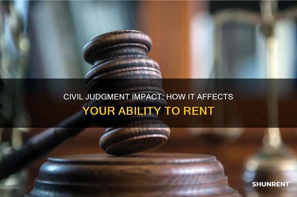 does civil judgement affect ability to rent