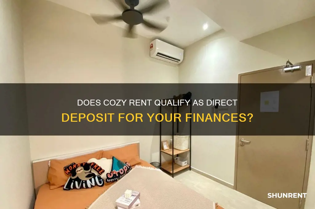 does cozy rent count as direct deposit