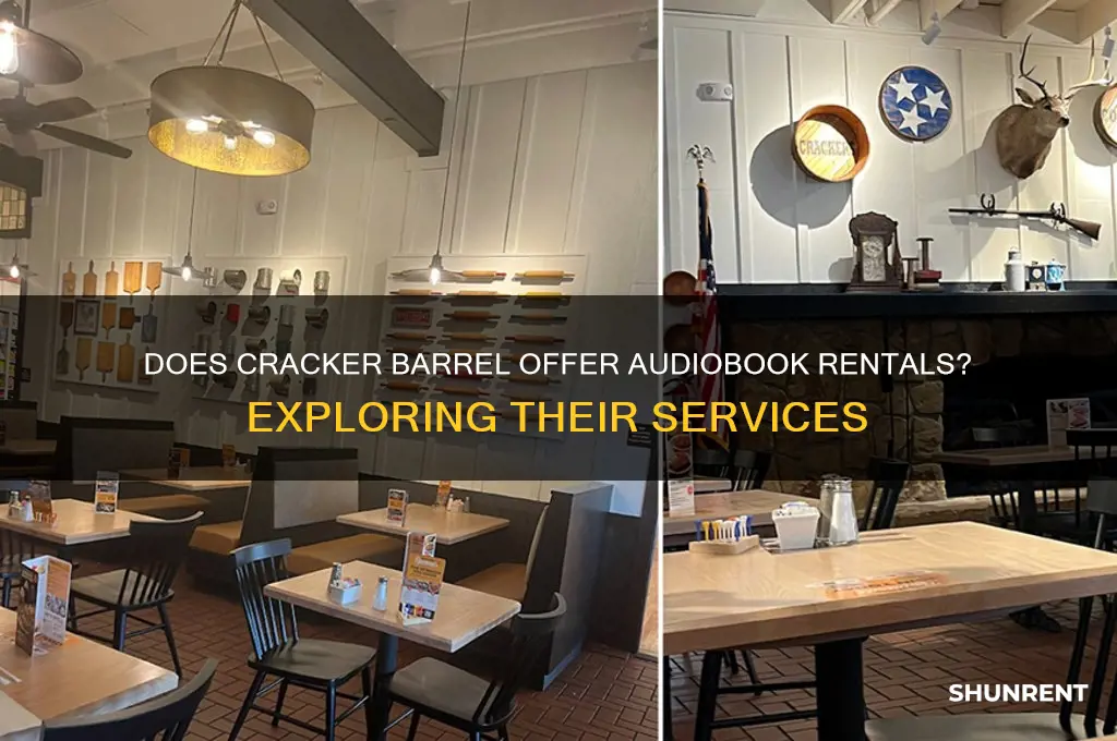 does cracker barrel rent books on tape