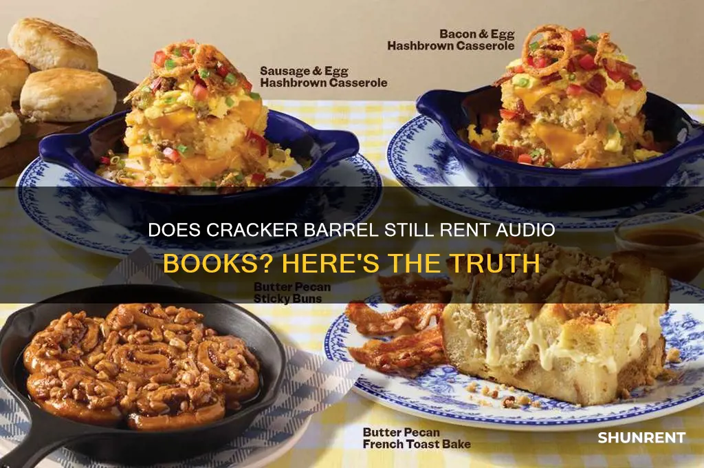 does cracker barrel still rent audio books