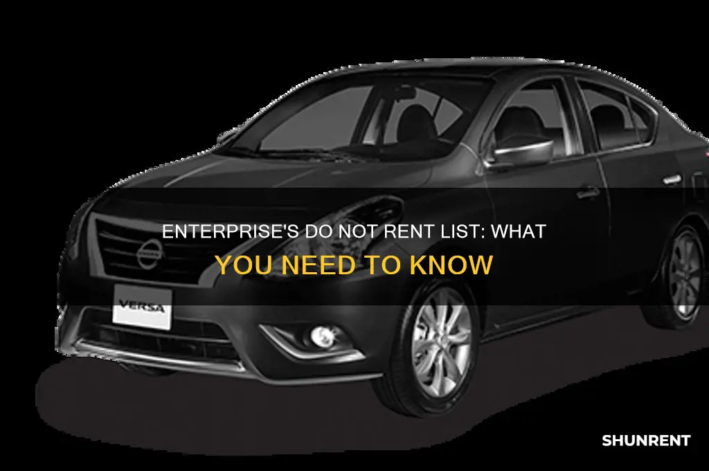 does enterprise have a do not rent list
