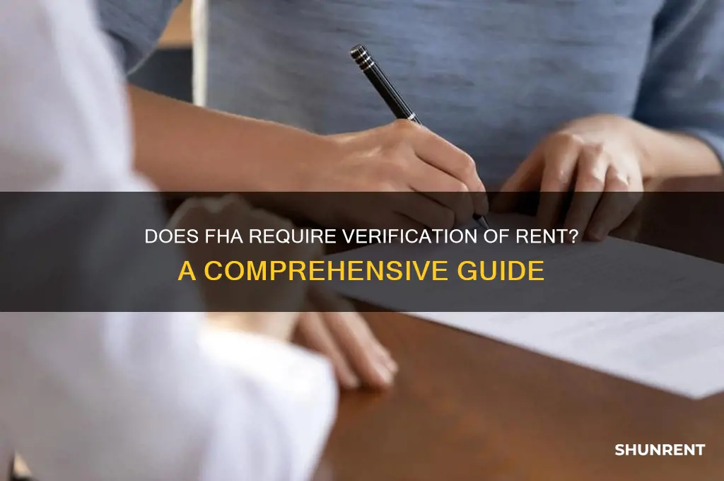 does fha require a verification of rent