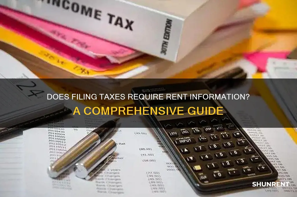 does filing for taxes ask for rent