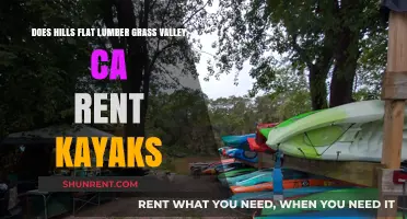 Kayak Rentals at Hills Flat Lumber in Grass Valley, CA