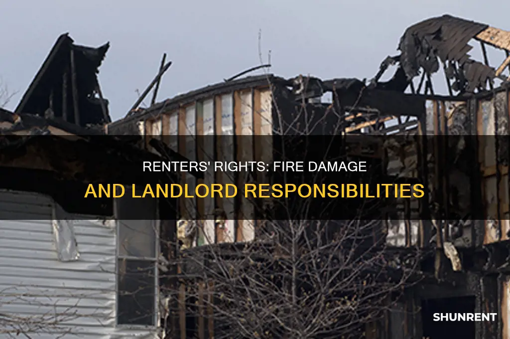 does landord return rent in case of fire