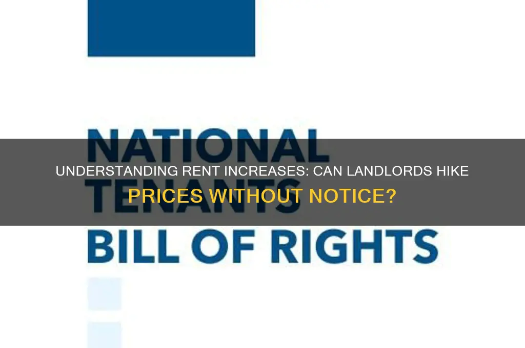 does lanlord have to give notice before raising rent