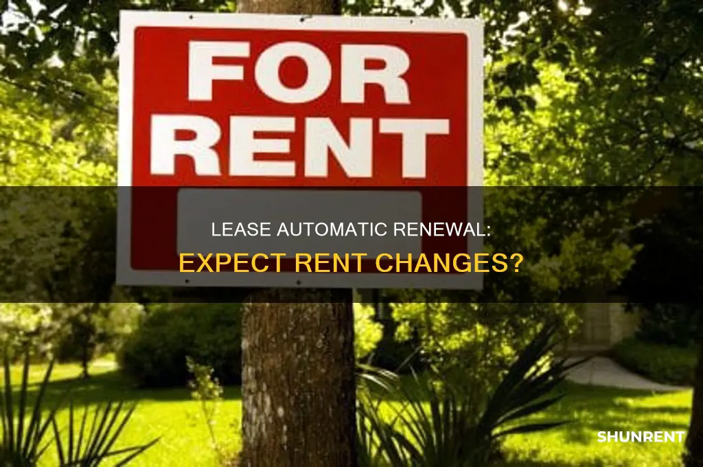 does lease automatic renewal have to have same rent
