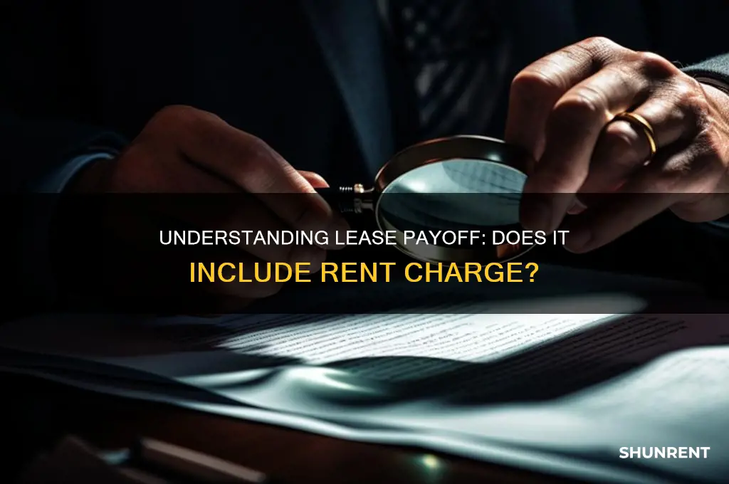 does lease payoff amount include rent charge