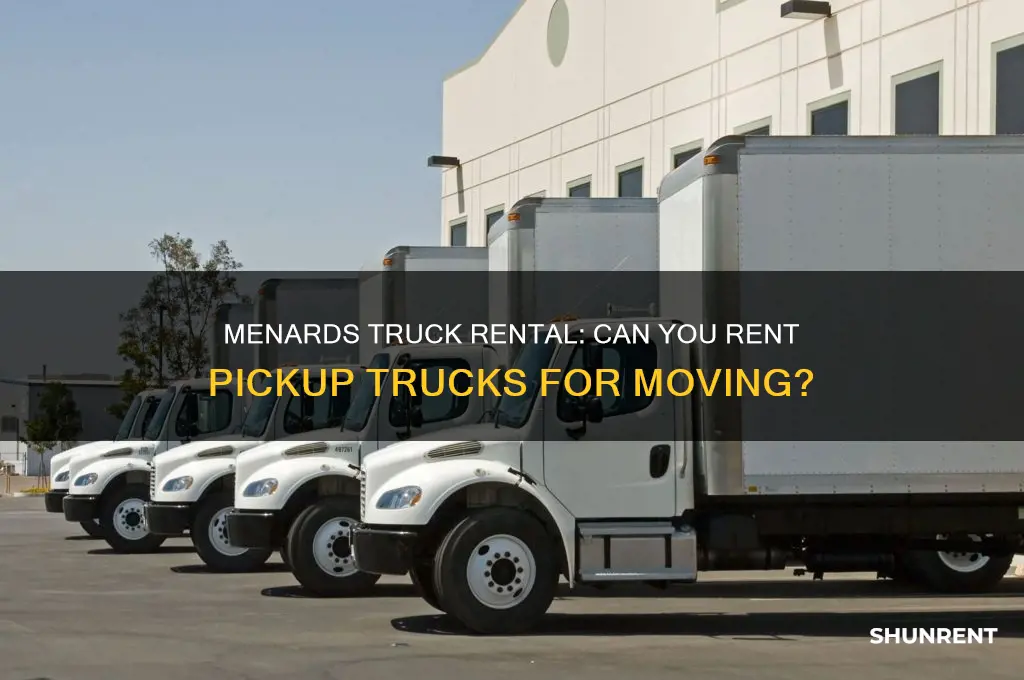 does menards have pickup trucks for rent