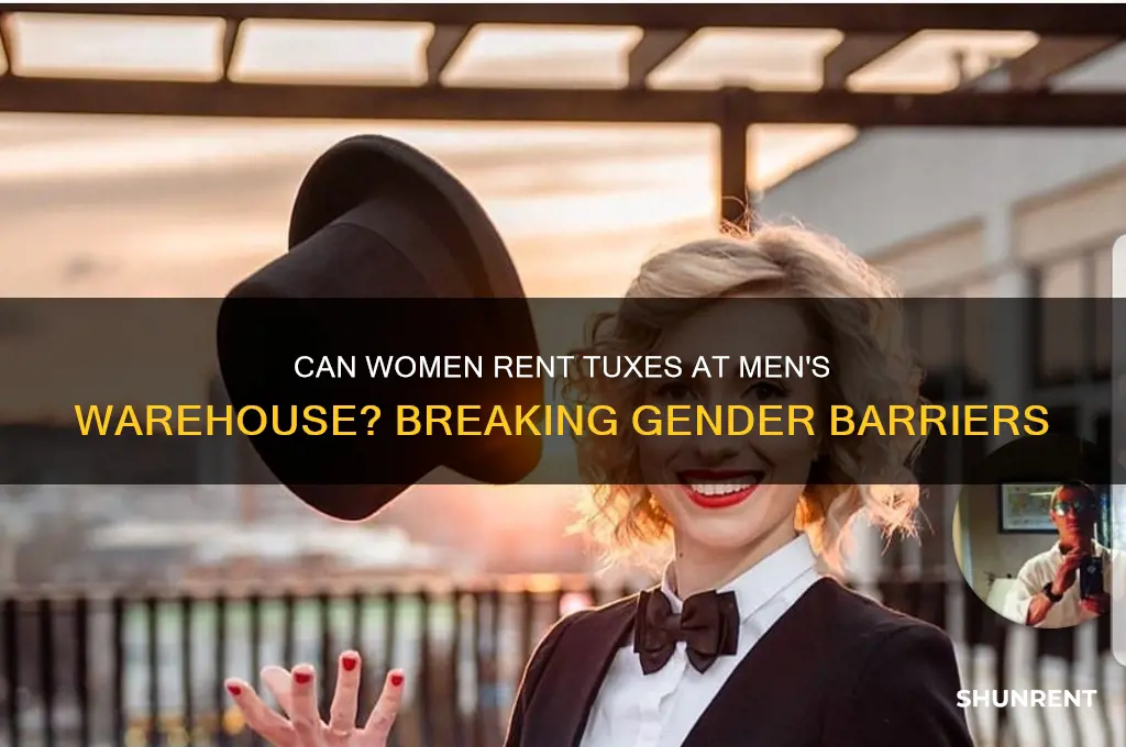 does mens warehouse rent tuxes to women
