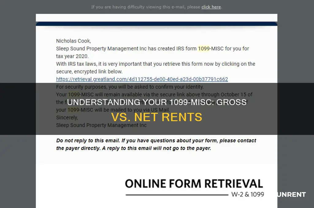 does my 1099-misc gross or net rents cpa