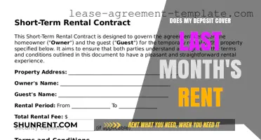 Last Month's Rent Covered by Deposit?