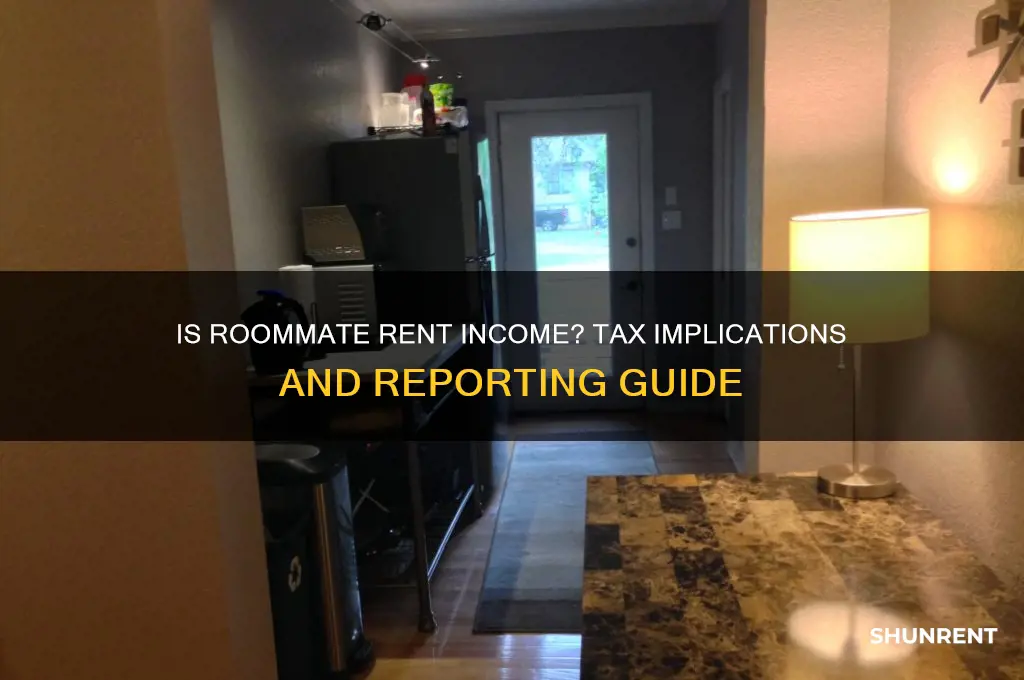 does my roommate rent count as income