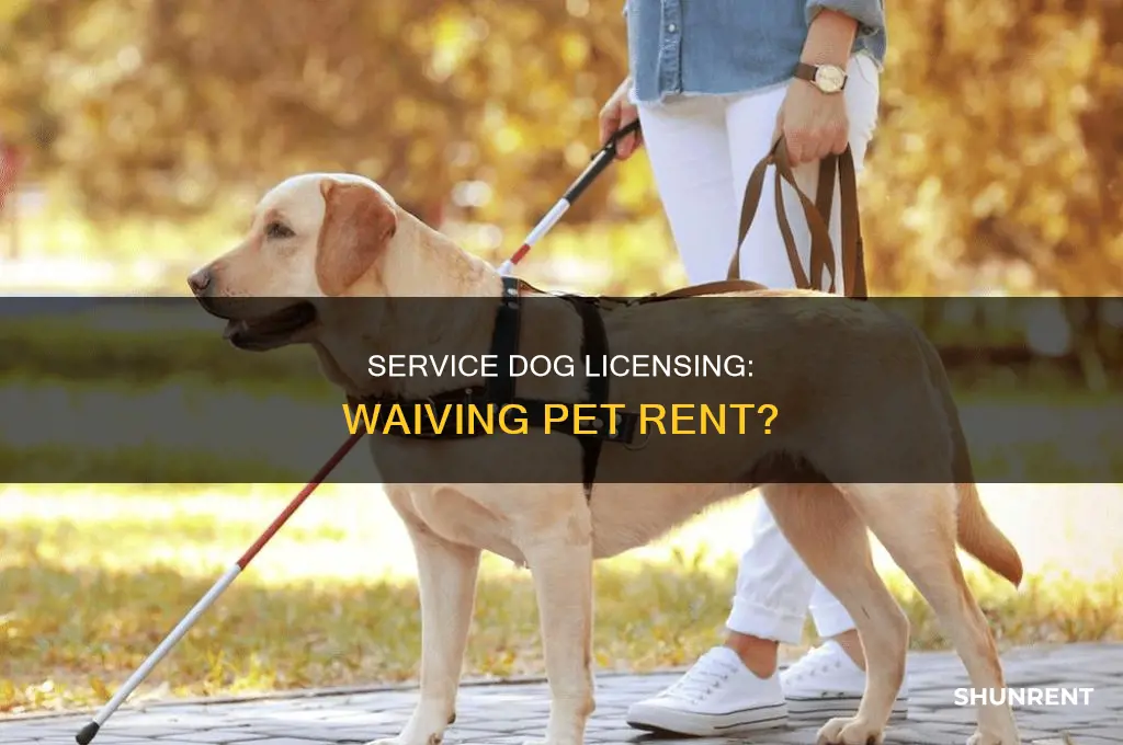 does my service dog license waive my pet rent