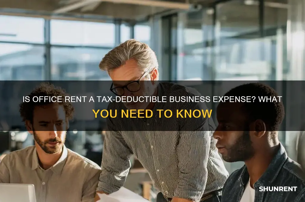 does office rent go under business expenses
