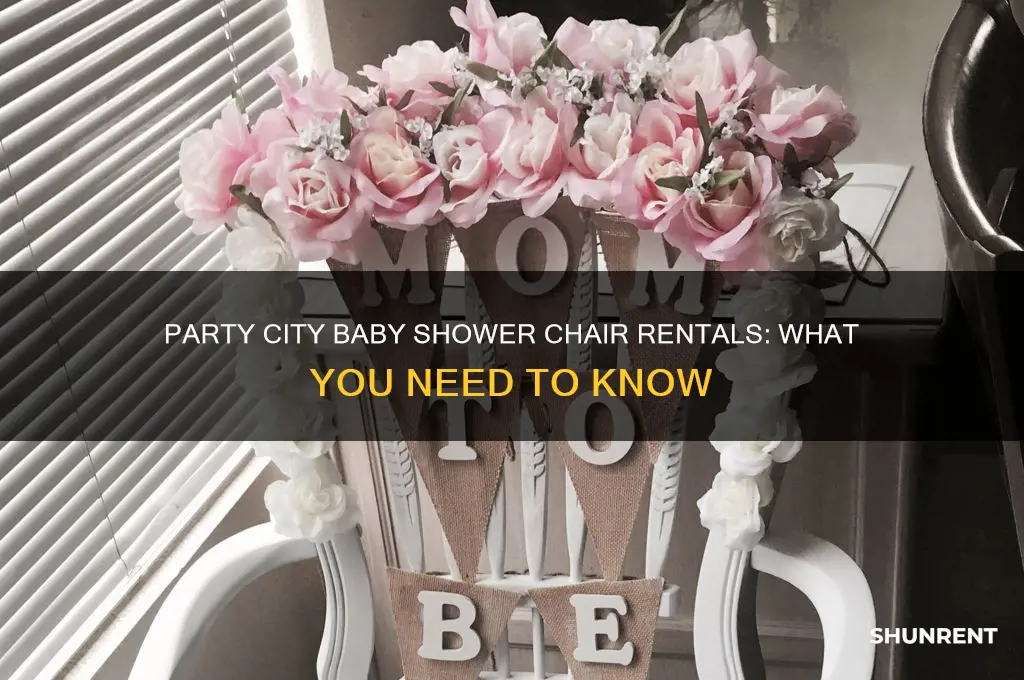 does party city rent baby shower chairs