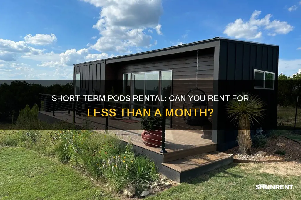 does pods rent less than a month