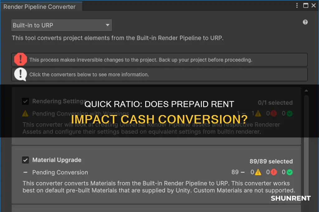 does prepaid rent fo into the quck ratio