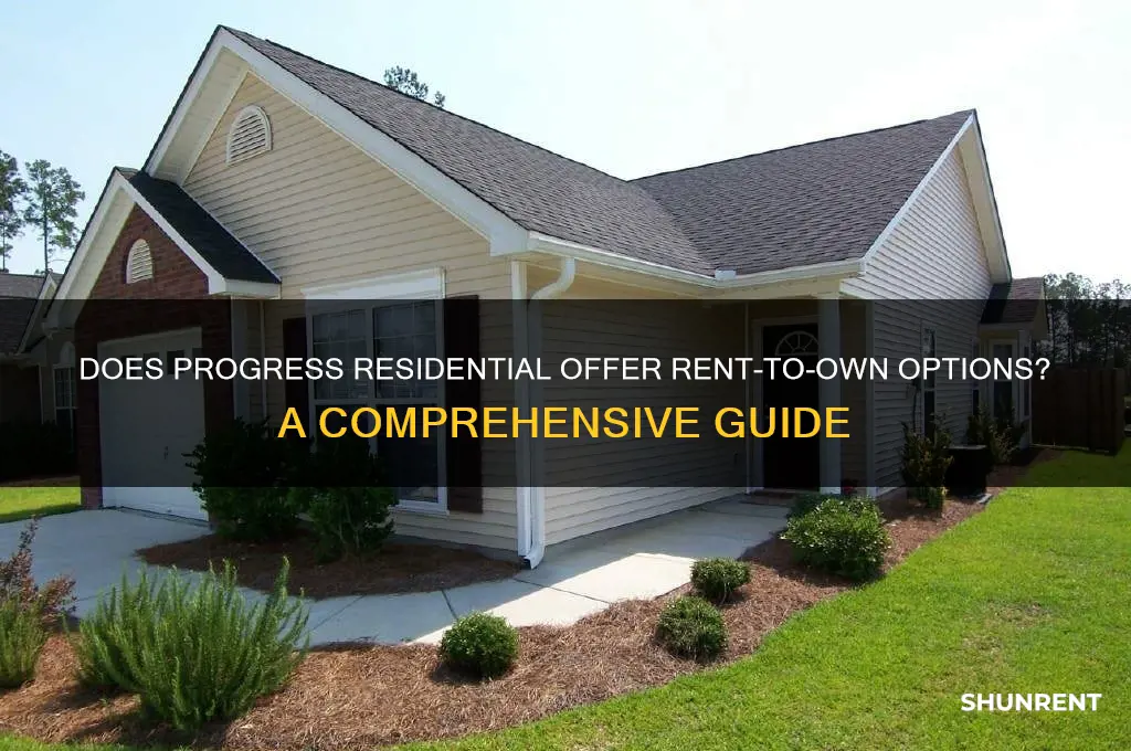 does progress residential do rent to own