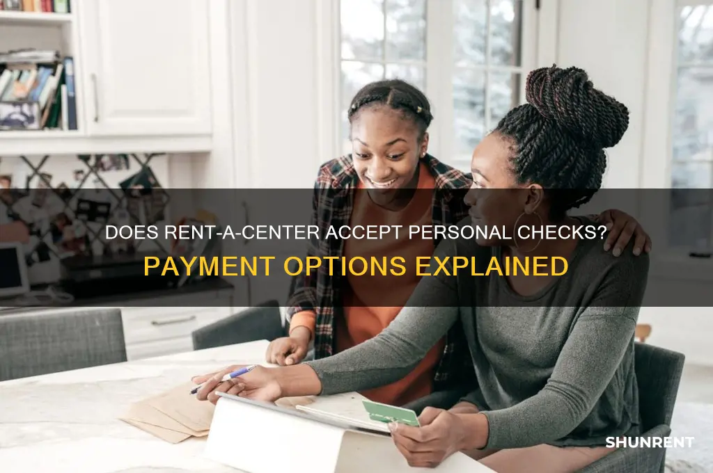 does rent a center accept personal checks