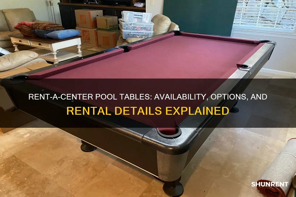 does rent a center have pool tables