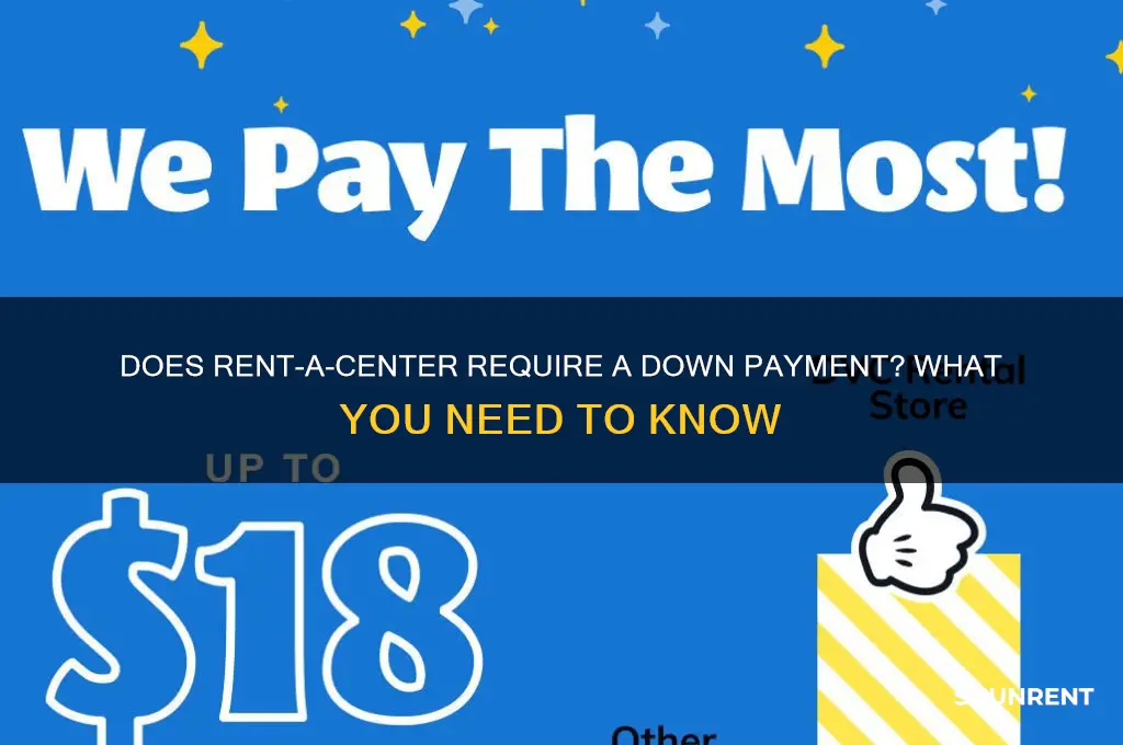 does rent a center require a downpayment
