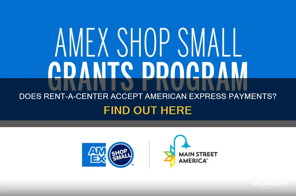 does rent a center take american express