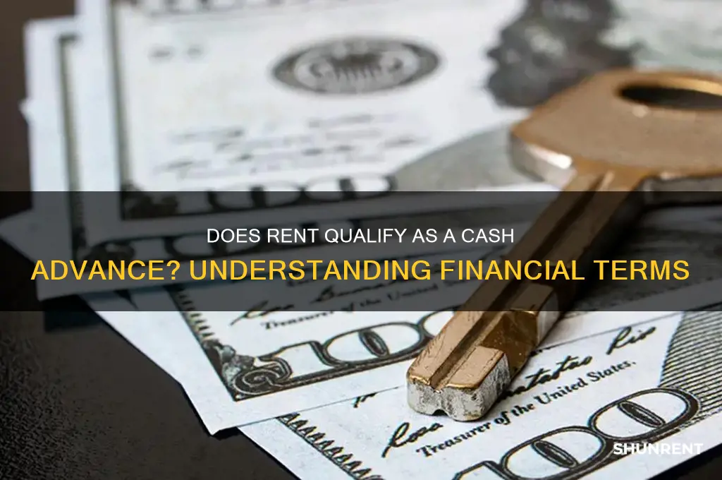 does rent count as a cash advance