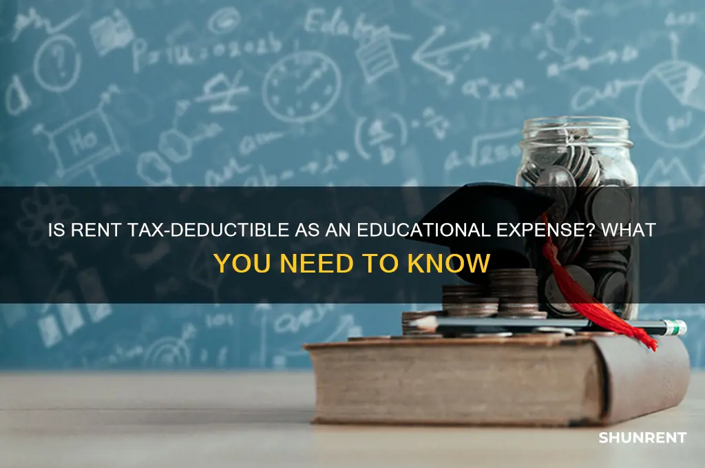 does rent count as an educational expense